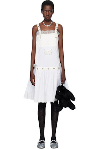 Chopova Lowena: White Nohow Nightie Midi Dress | SSENSE Chopova Lowena: White Nohow Nightie Midi Dress | SSENSE