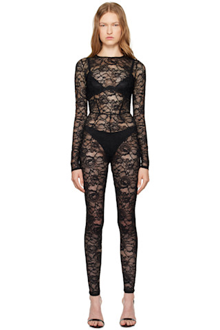【関税込み】Fleur du Mal ブラック レース ジャンプスーツ Fleur du Malのブラック レース ジャンプスーツがセール中