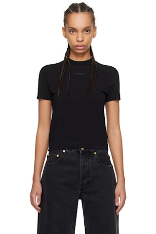 トップス JACQUEMUS TEE Le T-shirt Gros Grain cotton T-shirt in black - Jacquemus | Mytheresa