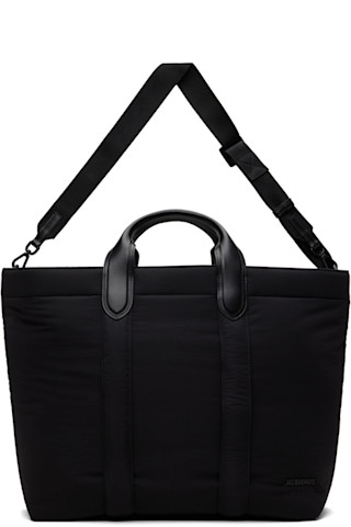 JACQUEMUS 24E241PA1081322BLACK 関税送料込 JACQUEMUS: Black La Croisière 'The Bambino shopper' Tote