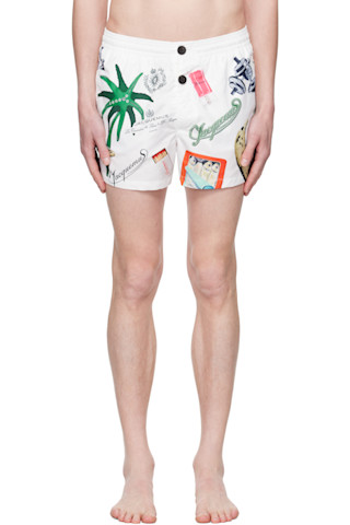 JACQUEMUS: ホワイト La Croisière 'The Puntini' スイム JACQUEMUS: ホワイト La Croisière 'The Puntini' スイム