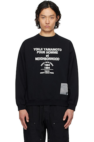 YOHJI YAMAMOTO ☆ x NEIGHBORHOOD SWEAT SHIRT LS Black NEIGHBORHOOD Edition LS Sweatshirt by YOHJI YAMAMOTO