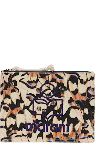 【関税込み】Netia pouch - Isabel Marant - Cotton - Multi Isabel Marant: Beige Netia Pouch | SSENSE