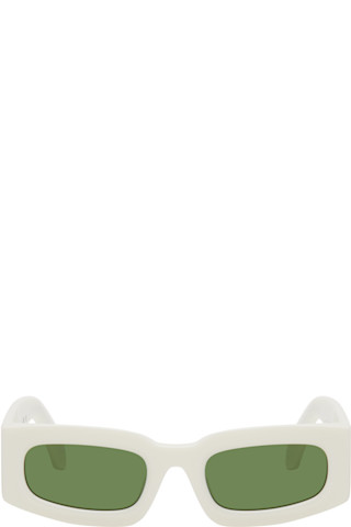 【関税込み】Off-White ホワイト&グリーン Cary サングラス White & Green Cary Sunglasses by Off-White on Sale