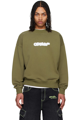 パーカー・フーディ Off-White Spray Arrow Skate Crewneck Sweatshirts Green Spray Arrow Skate Sweatshirt by Off-White on Sale