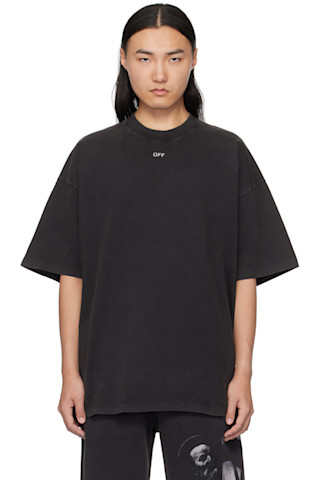 【関税込み】Off-White ブラック BW S.Matthew Over Tシャツ 251607M213014_1.jpg