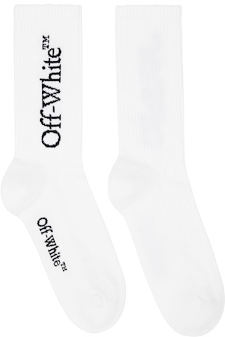 White Bookish Mid Socks by Off-White on Sale