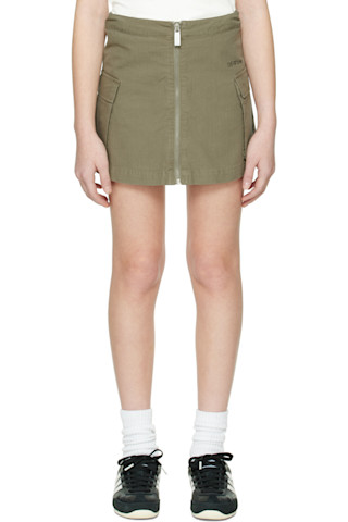오프 화이트 키즈 카고 스커트