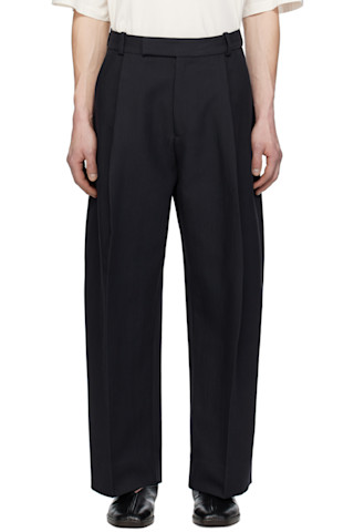 【関税込み】Studio Nicholson ブラック Capel トラウザーズ 251608M191013_1.jpg