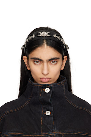 Toga Pulla: Black 2 Leather Headband | SSENSE Toga Pulla: Black 2 Leather Headband | SSENSE