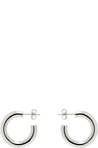 【関税込み】LEMAIRE シルバー Classic Hoops S ピアス LEMAIRE: Silver Classic Hoops S Earrings | SSENSE Canada
