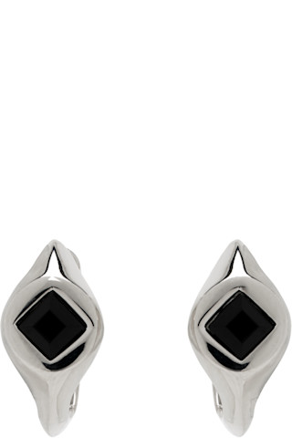【関税込み】LEMAIRE シルバー Troubadour ピアス LEMAIRE: Silver Troubadour Earrings | SSENSE