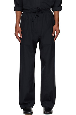 【関税込み】LEMAIRE ブラック リラックス トラウザーズ LEMAIREのブラック Pyjama トラウザーズがセール中