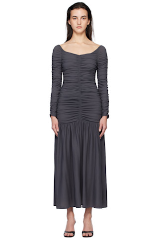 【関税込み】Paloma Wool グレー Catalina ミディアムワンピース Gray Catalina Midi Dress by Paloma Wool on Sale