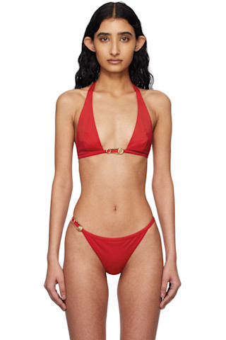 【Versace】セーフティピン ビキニボトム レッド 251653F105009_1.jpg