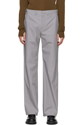 パンツ rier wax cotton pants 25ss Rier ワックスパンツ | グレー | FARFETCH JP