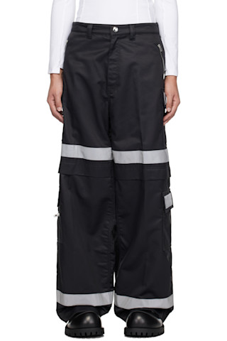 【関税込み】VETEMENTS ブラック パネル カーゴパンツ 251669M188003_1.jpg