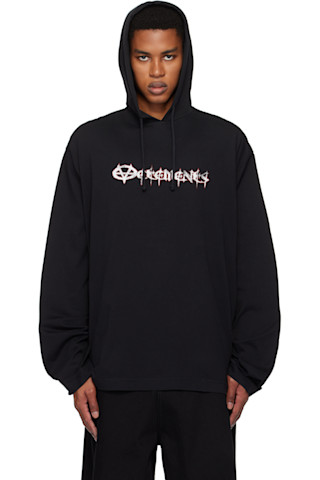 【関税込み】VETEMENTS ブラック Repeat フーディ 251669M202029_1.jpg