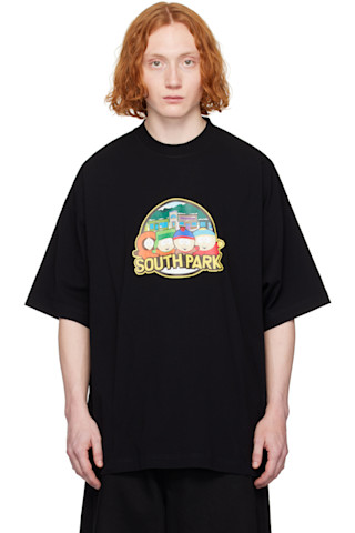 【VETEMENTS】South Parkカプセルコレクション ブラック Tシャツ 251669M213019_1.jpg