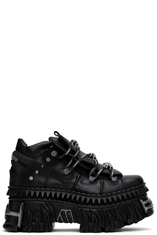 Black New Rock Edition Fire Platform Sneakers by VETEMENTS