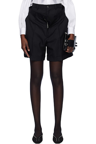 noir kei ninomiya ショートパンツ M 2019325F0028 Noir Kei Ninomiyaのブラック Tropical ウール ショートパンツが