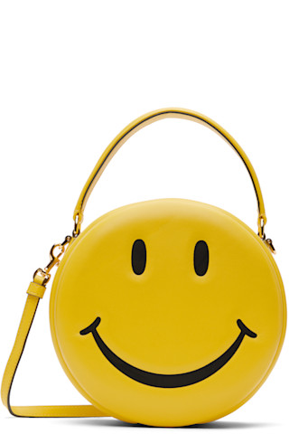 【関税&送料込】Moschino Smiley Shopper Bag Moschino smiley-face Tote Bag | Yellow | FARFETCH