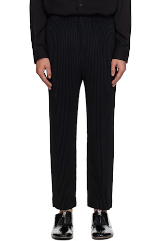 HOMME PLISSÉ ISSEY MIYAKE: Black Monthly Color March Trousers | SSENSE