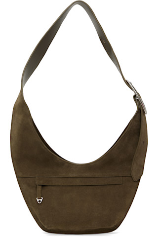 【OPEN YY】CURVE CROSSBODY BAG (3COLORS) Brown Curve Crossbody Bag by OPEN YY on Sale