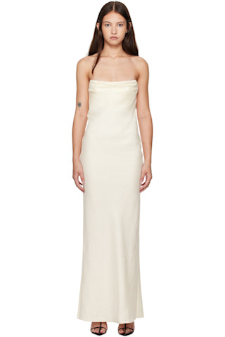 【関税込み】GIA STUDIOS オフホワイト Manon マキシドレス Off-White Manon Maxi Dress by GIA STUDIOS on Sale