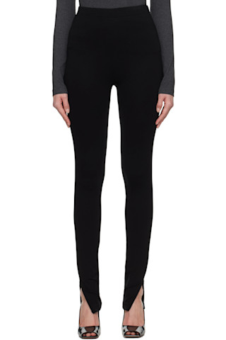 【関税込み】TOTEME ブラック ジップ レギンス TOTEME Zip ハイウエスト レギンス | ブラック | FARFETCH JP
