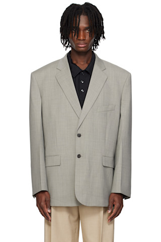 【RECTO】オーバーサイズ GRAY JACKET RECTOのグレー オーバーサイズ シングルジャケットがセール中