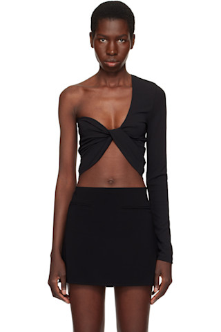 Tシャツ・カットソー COURREGES ASYMMETRIC TWIST CROPPED TOP TWIST ASYMMETRICAL CROPPED TOP - courrèges (クレージュ)