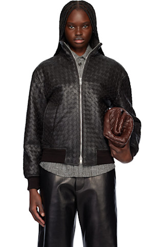 最高級　ボッテガヴェネタ　イントレチャート　レザー 3rd型　ジャケット　茶系 メンズ's メンズ レザー | Bottega Veneta ® JP