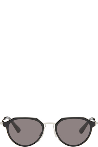 【関税送料込】☆BOTTEGA VENETA☆Ultrathin Panthos サングラス Bottega Venetaのブラック&シルバー Ultrathin Panthos