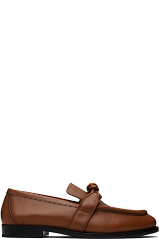 【関税込み】Bottega Veneta ブラウン Astaire ローファー Bottega Veneta: ブラウン Astaire ローファー | SSENSE 日本