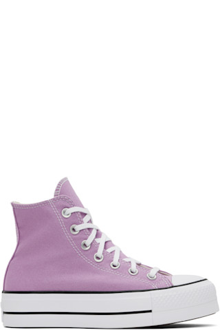 Converse: Purple Chuck Taylor All Star Lift Platform High Top