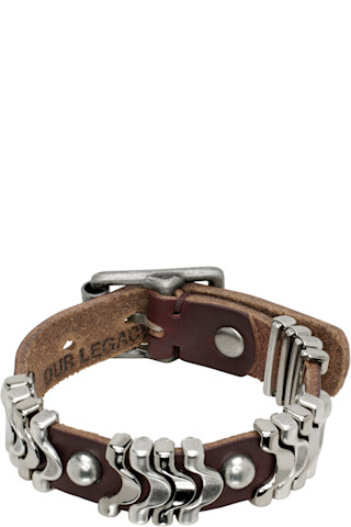 アワーレガシーwaveブレスレット OUR LEGACY | WAVE BRACELET / BURGUNDY CHROMEXCEL LEATHER