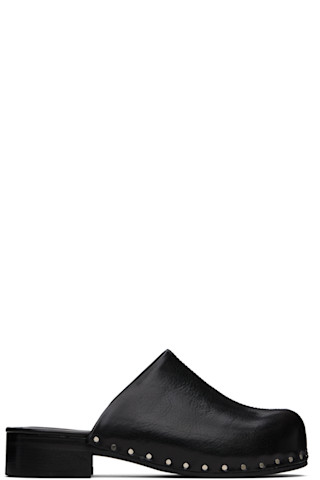 Black Naoto Clogs by OUR LEGACY on Sale
