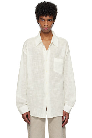 OUR LEGACY COCO SHIRT シアーシャツ M2222CW Our Legacy - Coco Shirt Off White Air Cotton