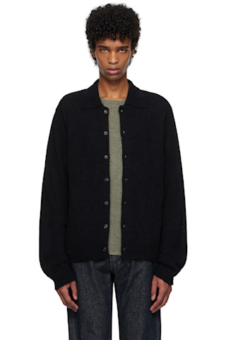 OUR LEGACY: ブラック Evening ポロ カーディガン | SSENSE 日本