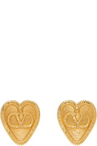【関税込み】Valentino Garavani Fil Perdu メタル ピアス Valentino Garavani: Fil Perdu Metal Earrings | SSENSE