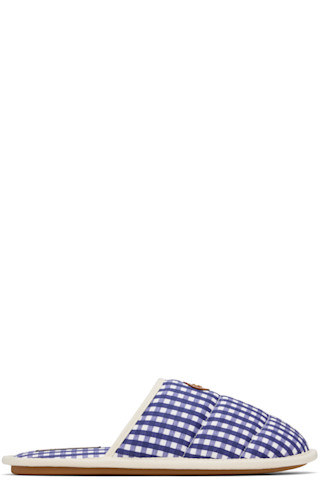 Valentino Garavani★ブルー&ホワイト Ta Chambre スリッパ Blue & White 'Ta Chambre' Slippers by Valentino Garavani on Sale