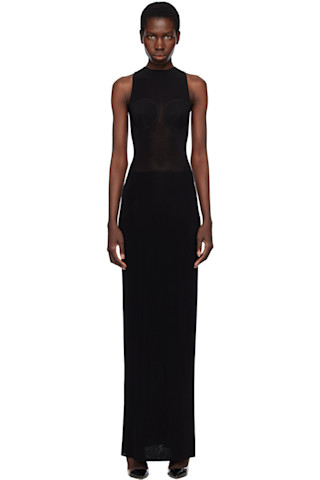 ワンピース JEAN PAUL GAULTIER 'The Black Conical' dress Black Black 'The Conical' Maxi Dress by Jean Paul Gaultier on Sale