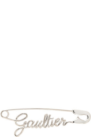 Jean Paul Gaultier: Silver 'The Gaultier Safety Pin' Earring Jean Paul Gaultier: Silver 'The Gaultier Safety Pin' Earring