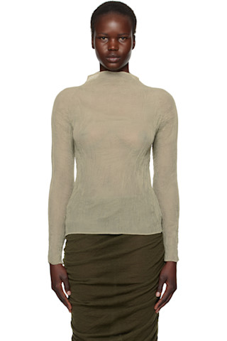 ISSEY MIYAKE ベージュ タートルネック 251809F099011_1.jpg