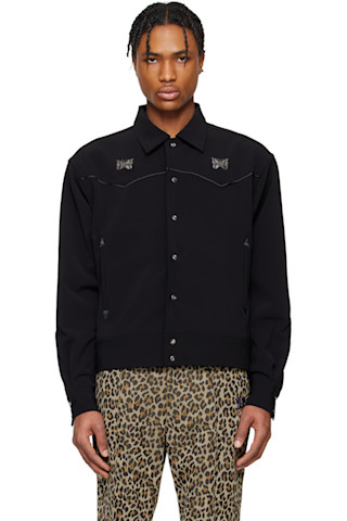 Black Piping Cowboy Jacket by NEEDLES on Sale