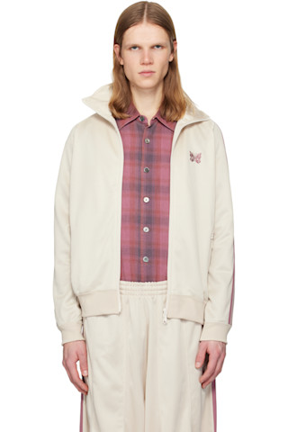 NEEDLES: オフホワイト Poly Smooth トラックジャケット | SSENSE 日本