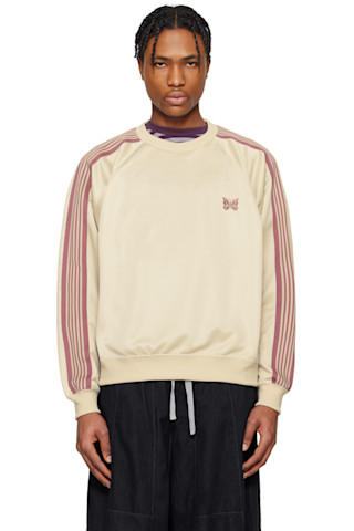 トップス Needles crewneck sweatshirt 2022AW NEEDLES Black Track Sweatshirt Needles