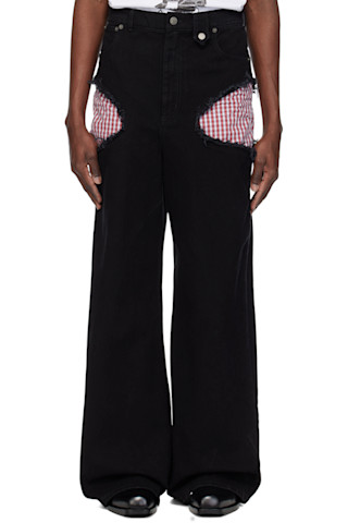 Black Openwork Jeans by EGONlab on Sale