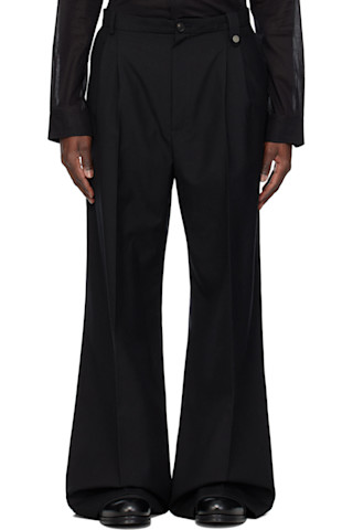 egonlab パンツ EGONlabのブラック タックパンツがセール中